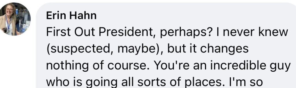 Erin Hahn Facebook message